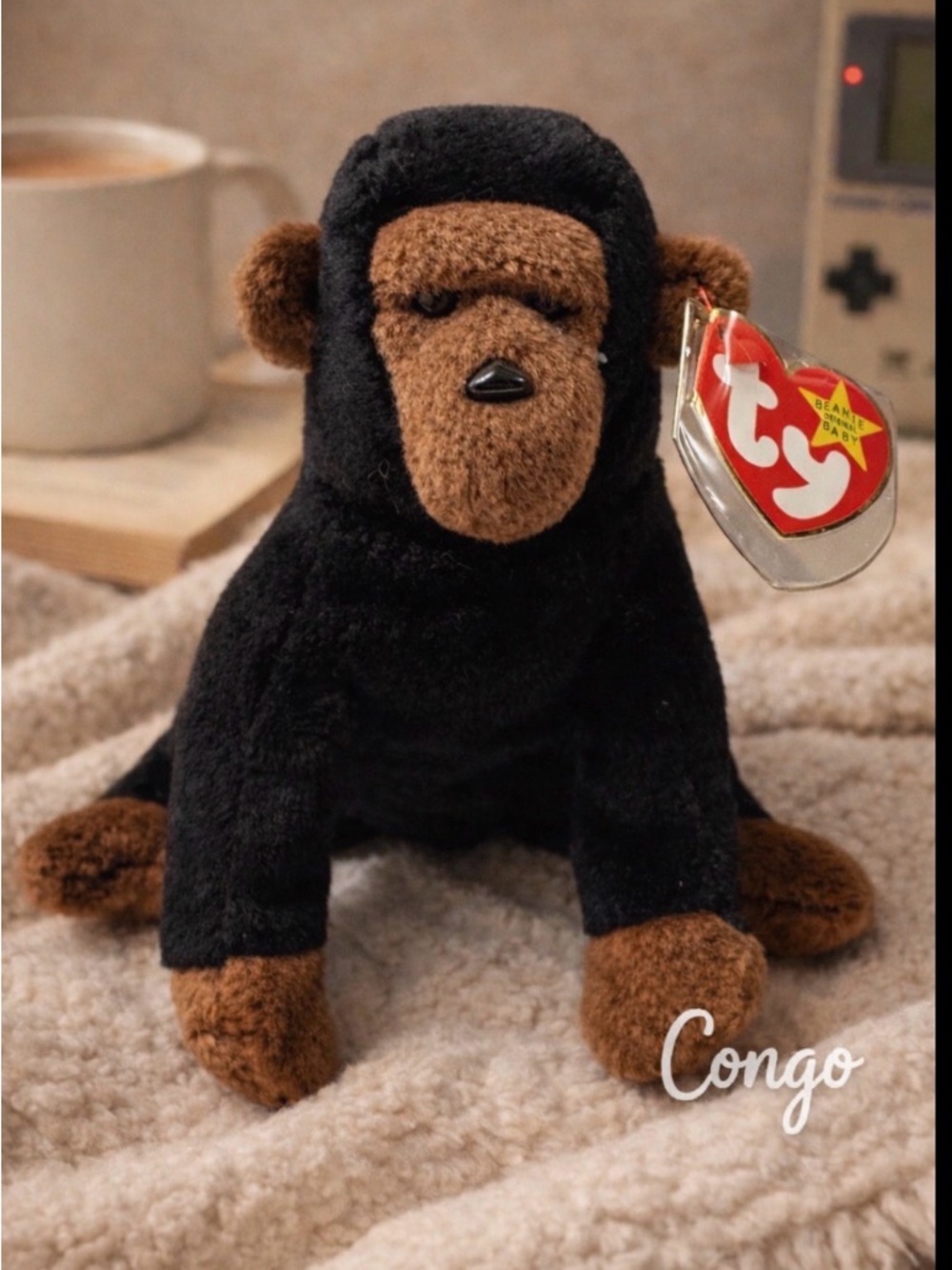 Ty Beanie Baby Congo Monkey Plush 1996 Vintage 90s NWT Collectible
